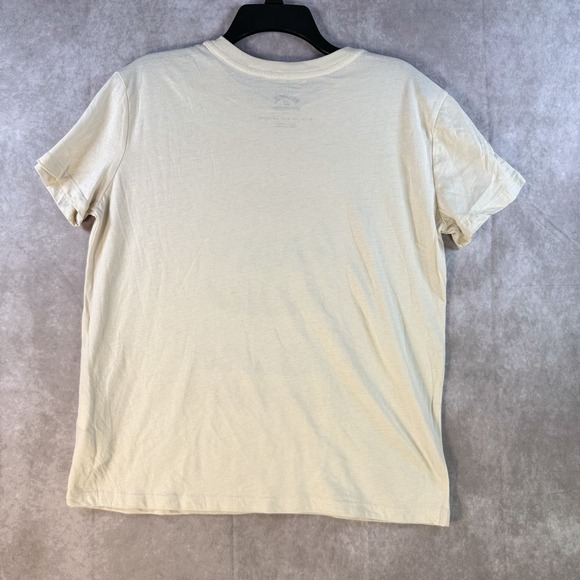 Billabong A/Division Women Large Short Sleeve T-Shirt Cream Grapic Print‎ - Picture 3 of 7